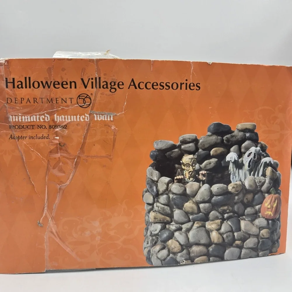 Department 56 Animated Haunted Spooky Wall Halloween Village Accessory No Cords